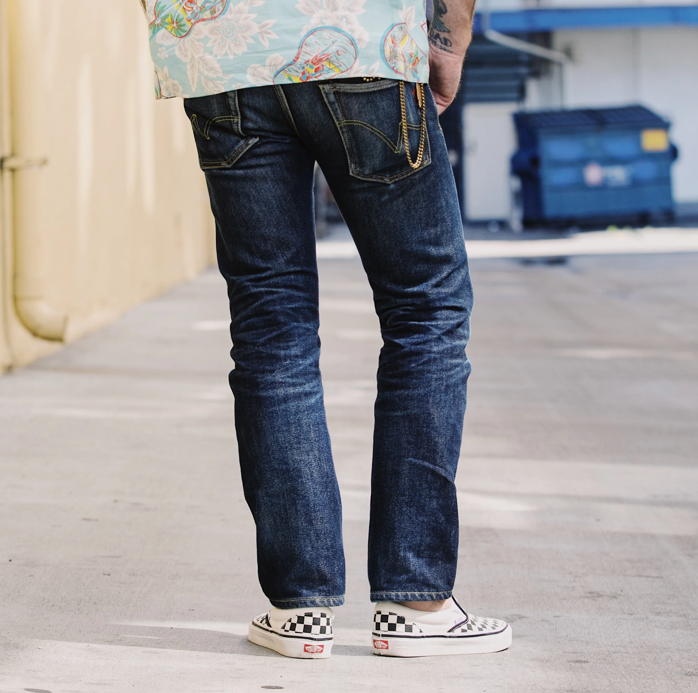 Iron Heart IH-777S-21 21oz Super Slim Tapered Jean Indigo - Image 3