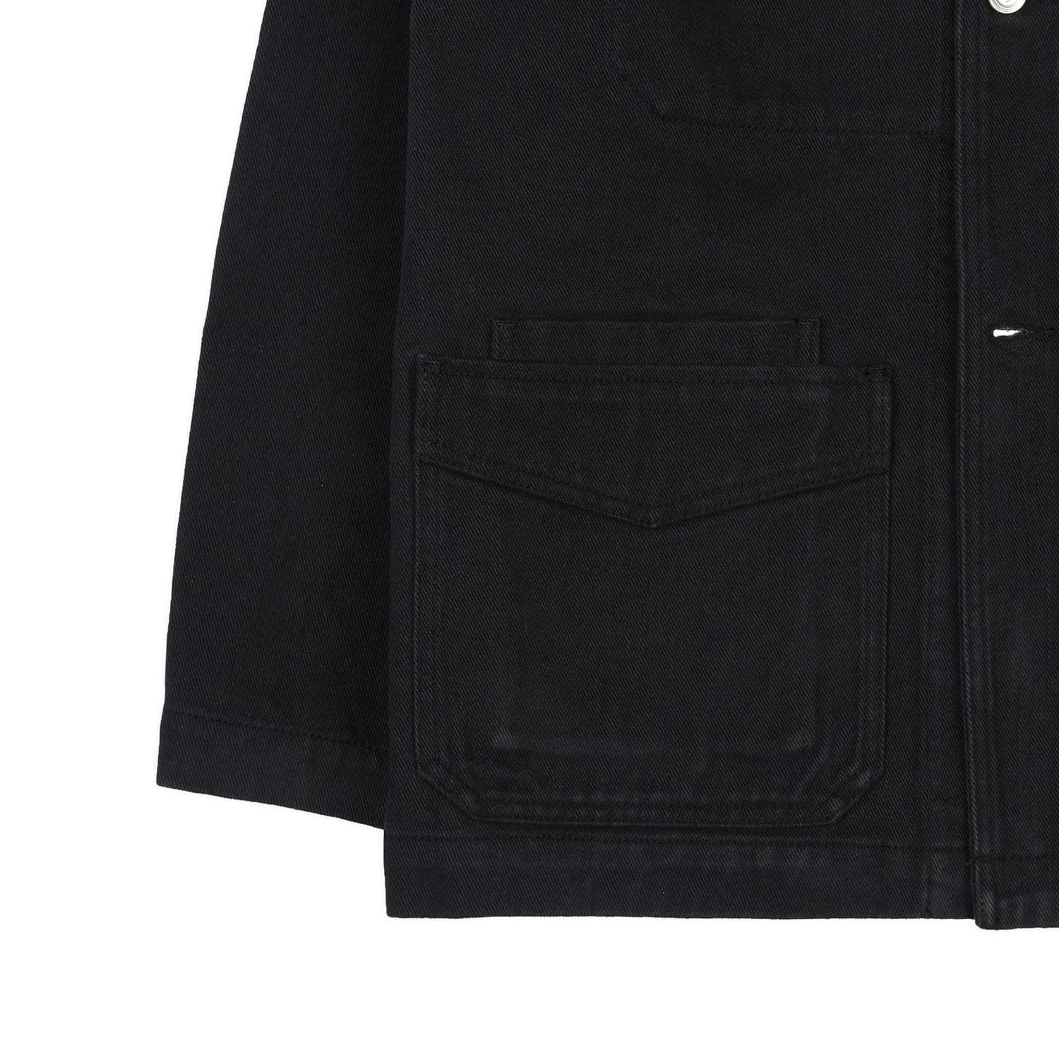 Drake's Black Heavy Twill Cotton Five-Pocket Chore Jacket - Image 4