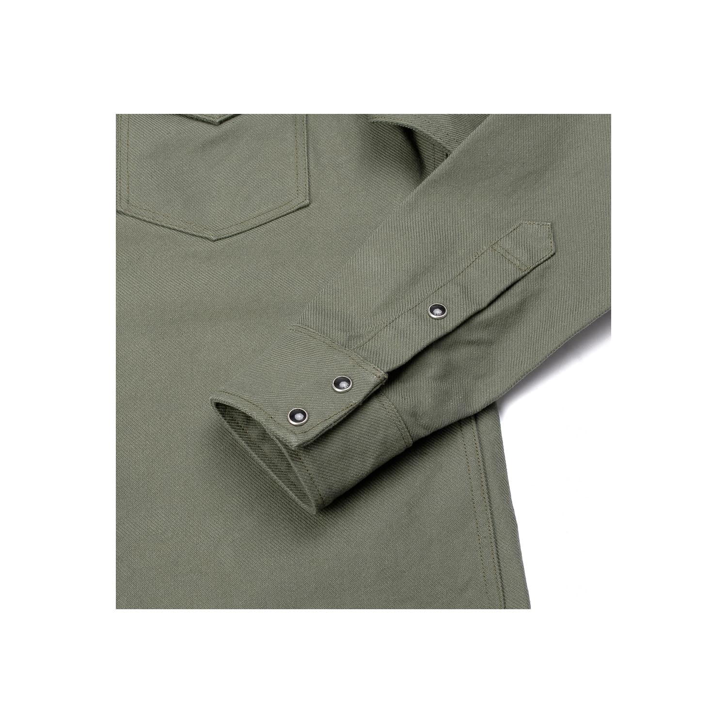 Iron Heart IHSH-235-OLV 13oz Military Serge Western Olive Drab Green - Image 7