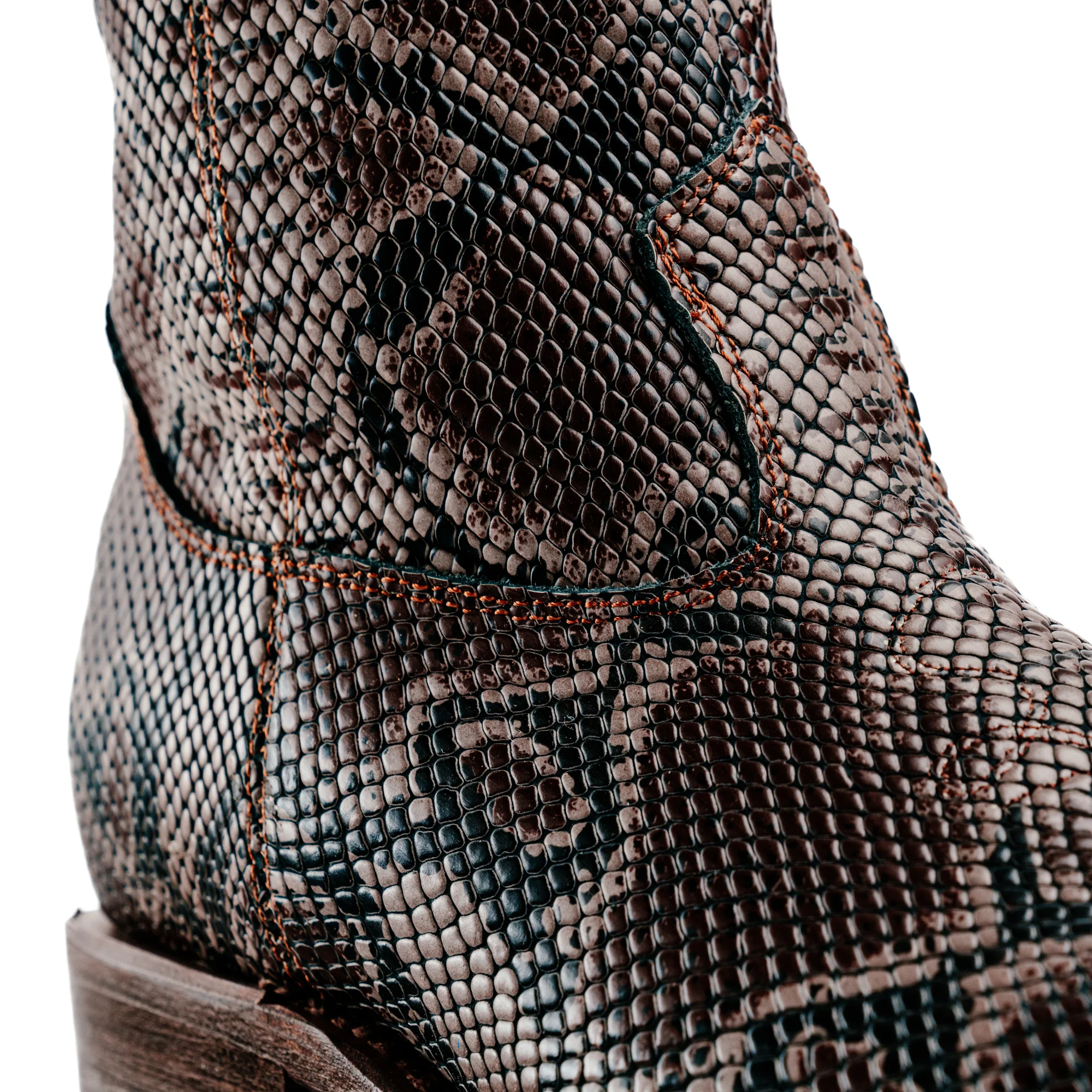 Santa Rosa Brand x Snake Oil Provisions Heartbreaker Boot Brown Snake - Image 5